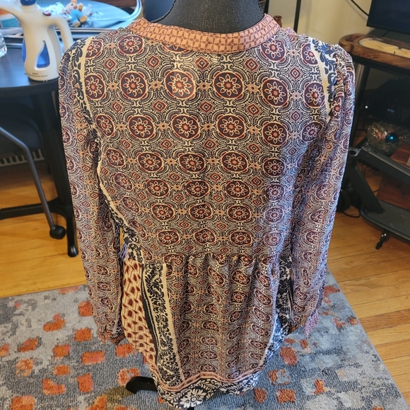 American Rag Egret Combo Lace-Up Shirt! - Picture 5 of 12